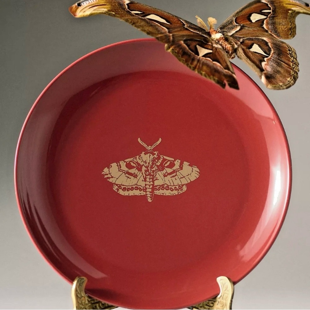 Catherine Martin For Anthropologie Midnight Creatures Stoneware Dessert PlateNEW